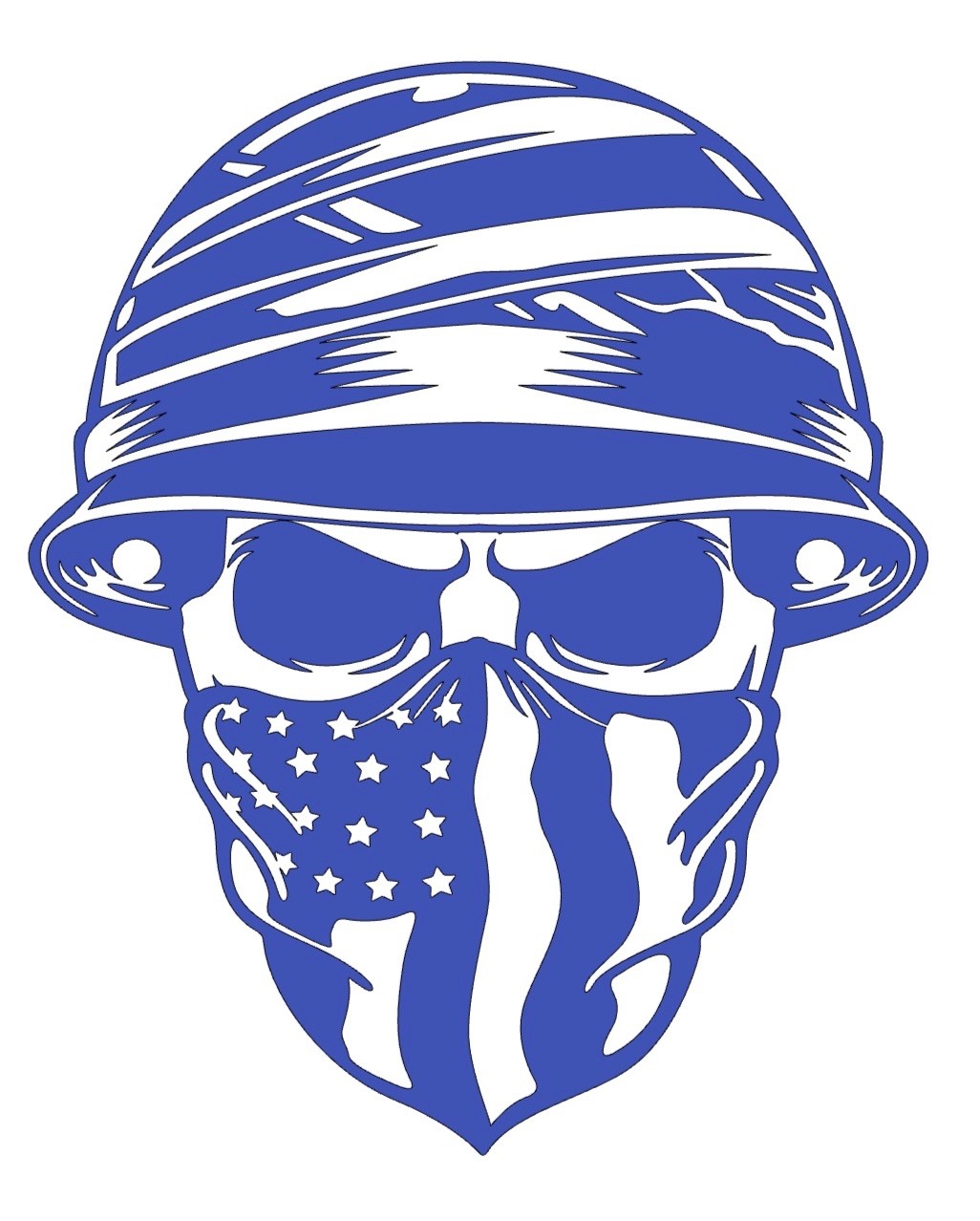 Tactical Patriot Skull Vinyl Decal American Flag Military Helmet Car Truck