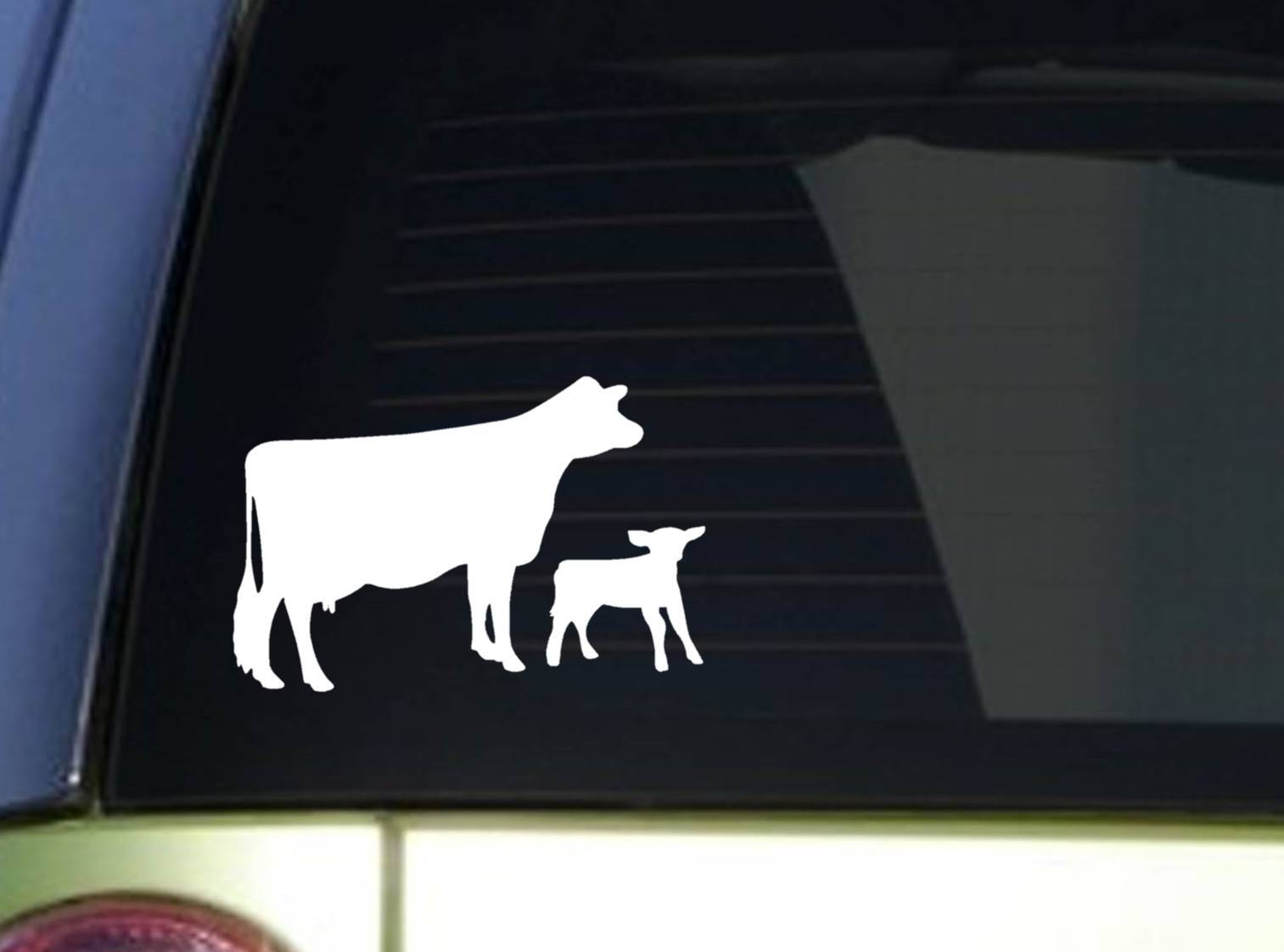 Dairy Cow Family *I907* 7 inch wide Sticker cow decal