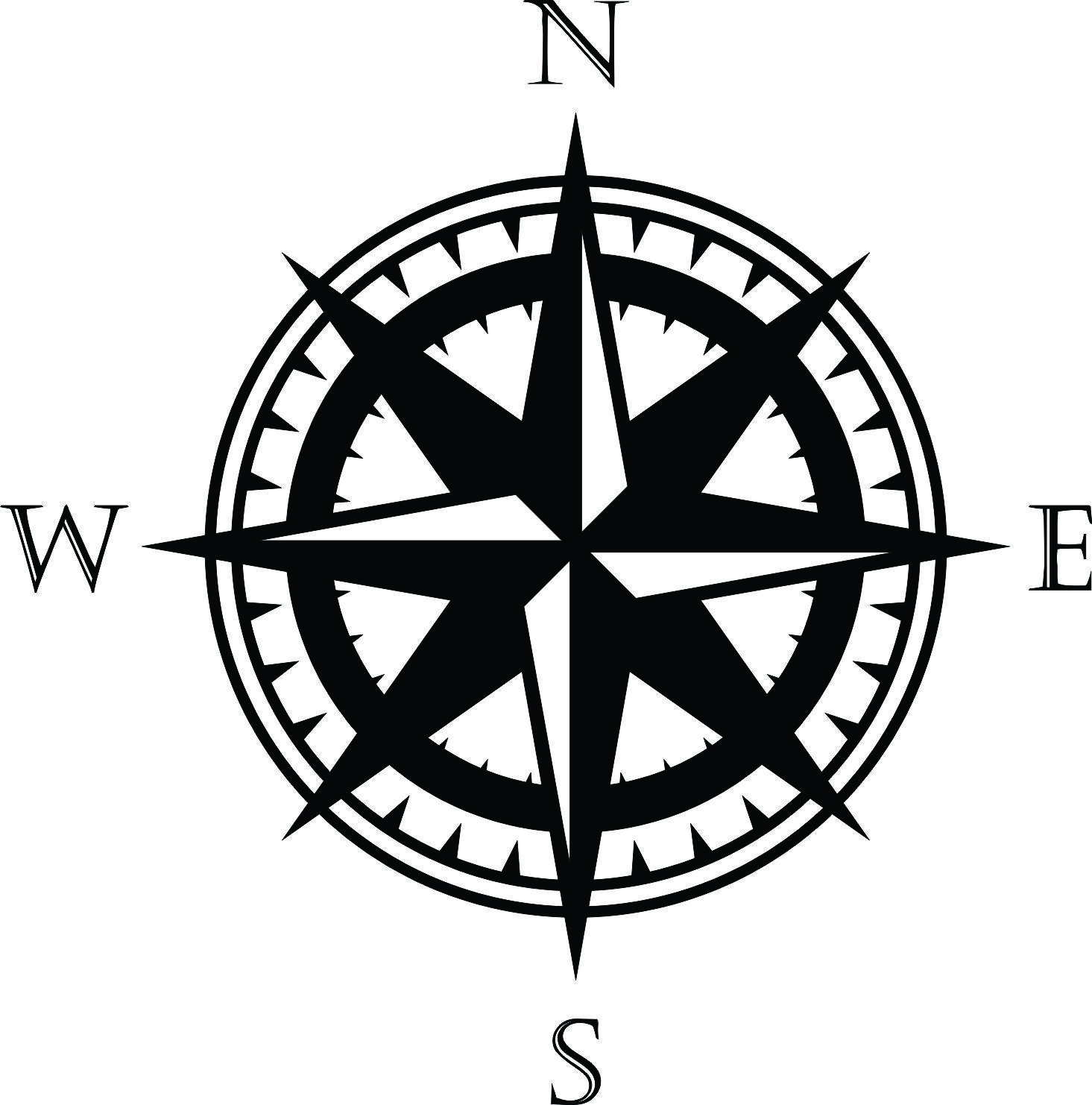 Vinyl Decal Compass Style #2 Transfer Sticker For Walls Vehicle RV Premium Vinyl