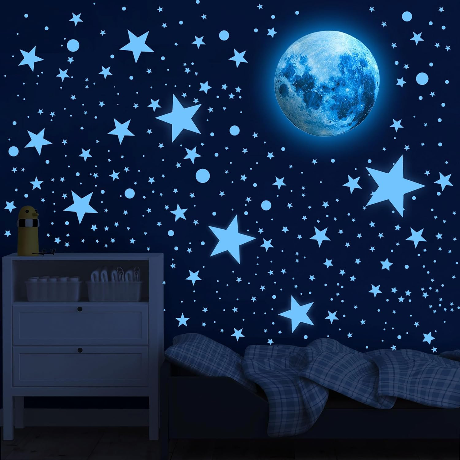 Glow in The Dark Stars Ceiling Stars Glow in The Dark Moon and Star Space Galaxy