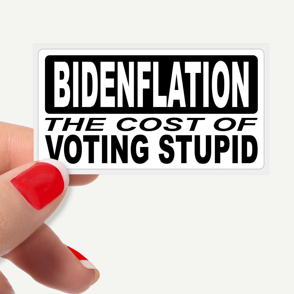 BIDENFLATION Stickers Trump 2024 Anti Joe Biden Prank Gag Joke Statement 25+ PCS
