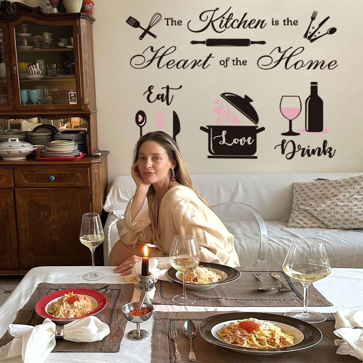 Inspirational Peel and Stick Kitchen Wall Stickers, the Kitchen Is the Heart of