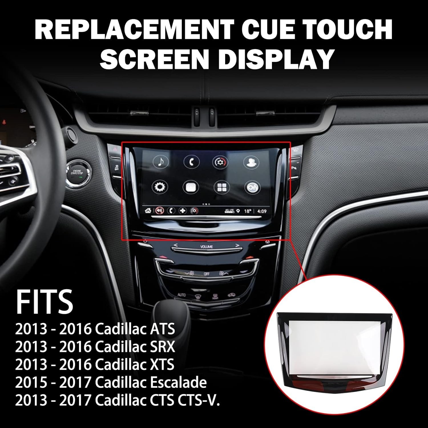 Touch Screen Replacement for Cadillac CUE 2013-2020 ATS SRX XTS CTS Escalade + T