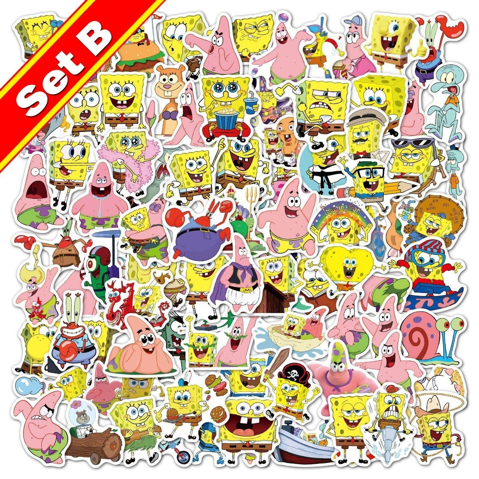 SPONGEBOB Stickers [B] SQUAREPANTS Squidword PATRICK ~ Vinyl Skateboard Decals