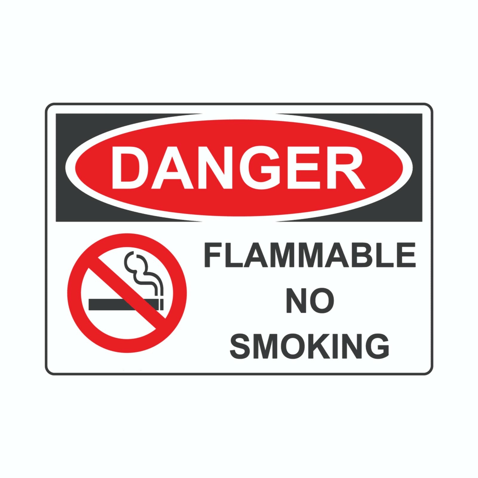 Danger Flammable No Smoking Sign Decal Sticker