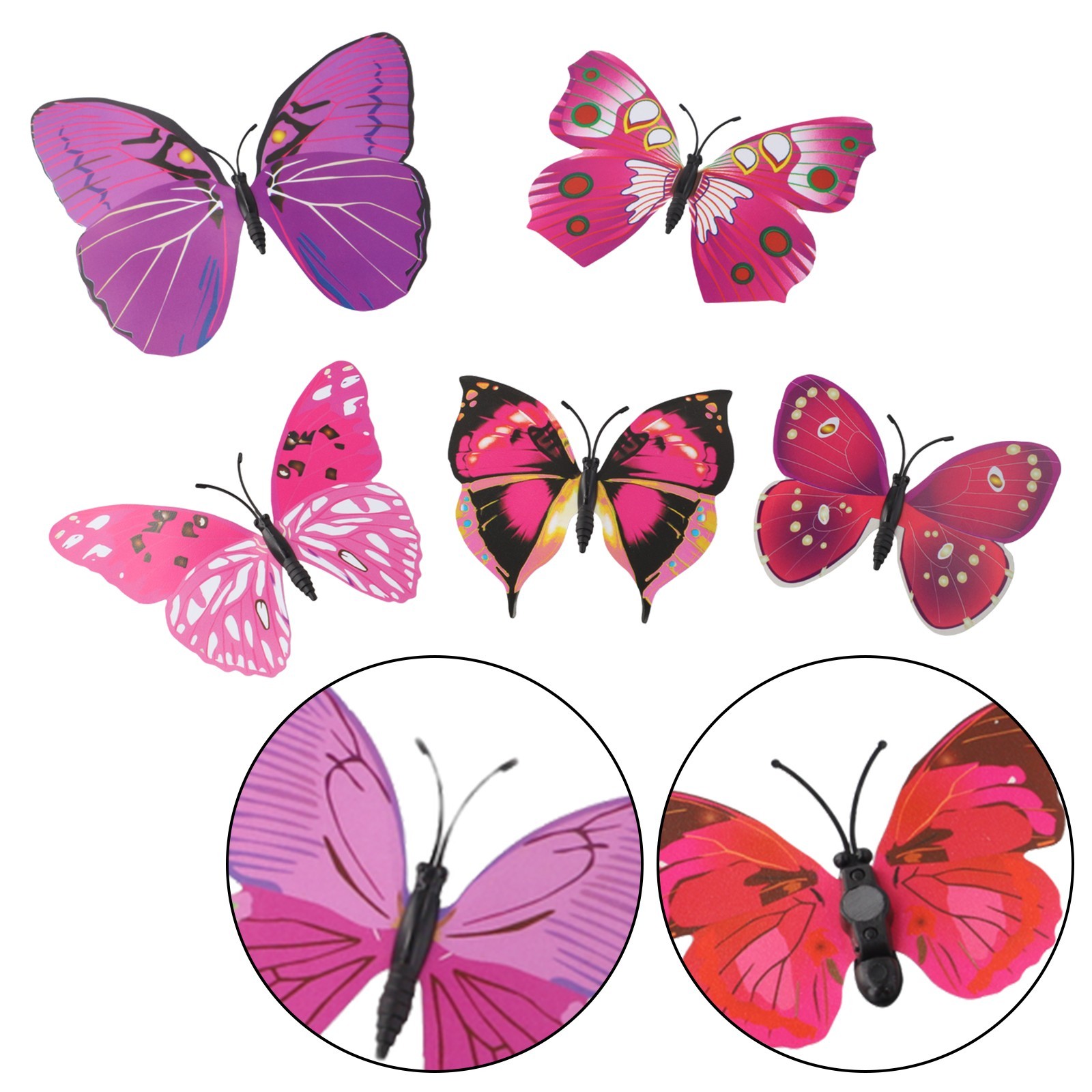 Whimsical 3D Butterfly Wall Art 12pcs Set for Living Room and Bedroom Decor