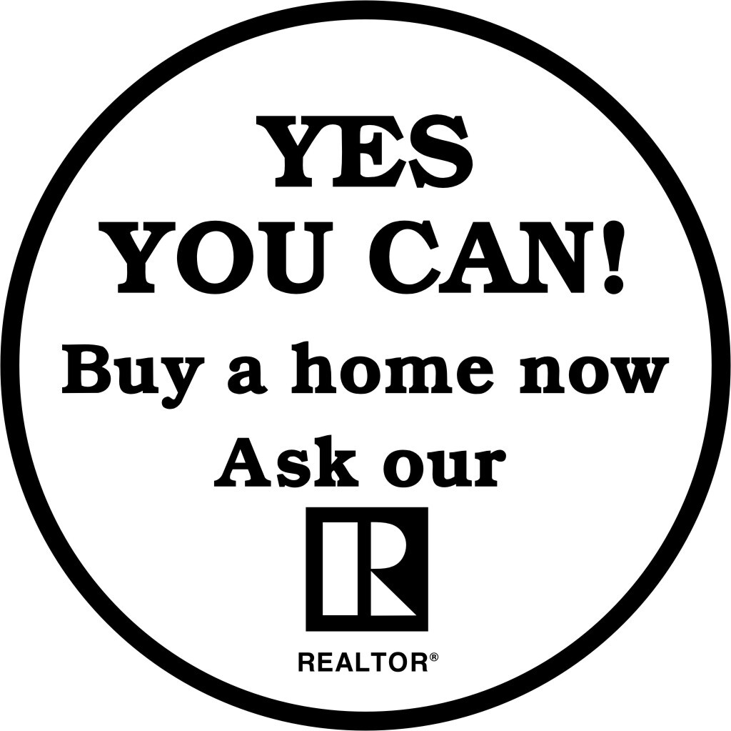 Yes You Can Realtor #2 Symbol 1 Color Window Wall Vinyl Decal Sticker