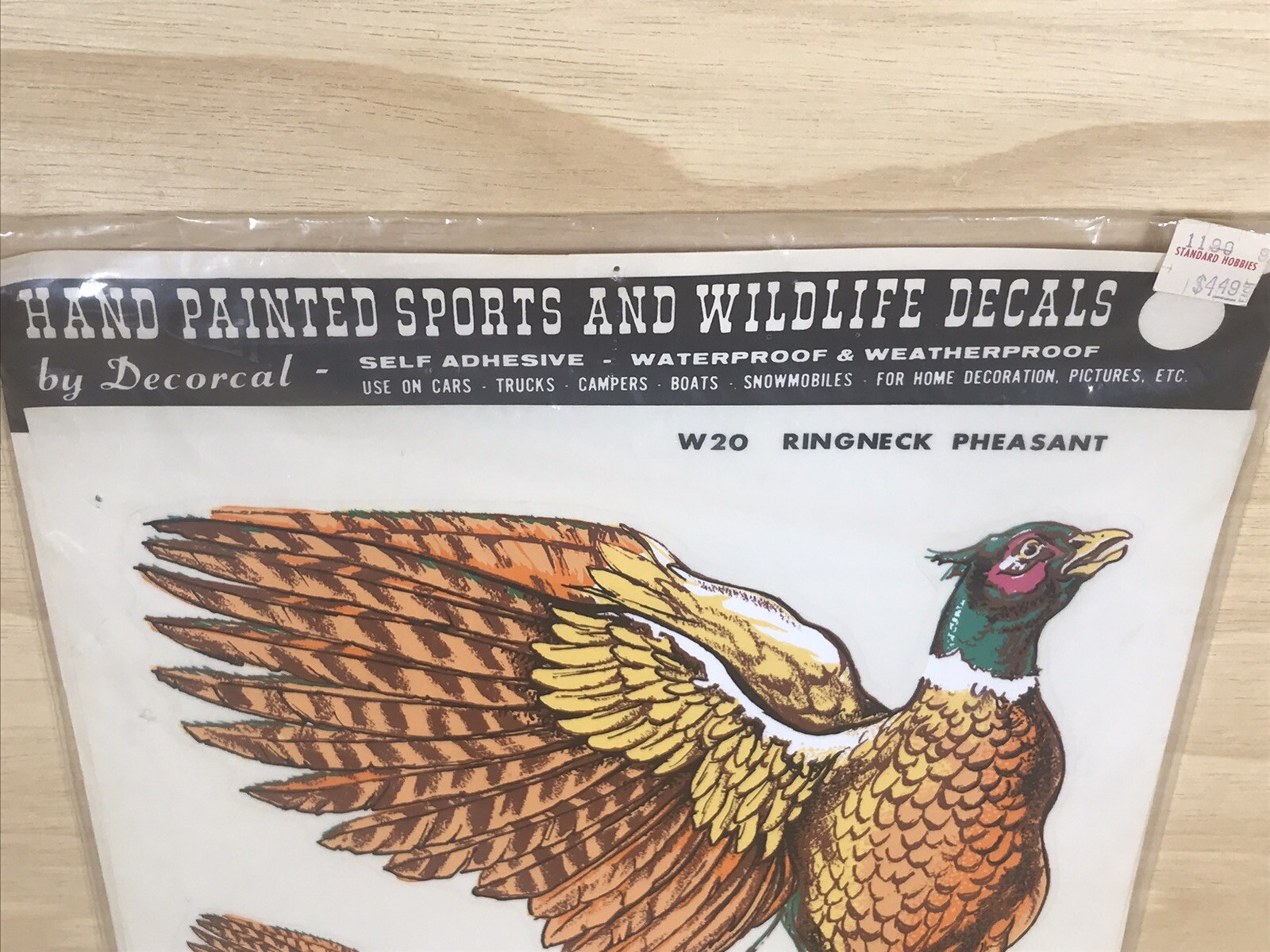 Ringneck Pheasant Decals Hand Painted Sports And Wildlife Decorcal Vintage 1981