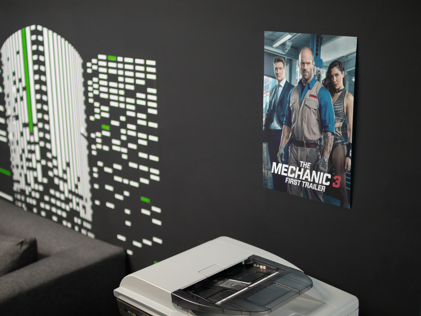 Action Mechanic Movie Style Wall Vinyl Decal Poster Print Removable Adhesive