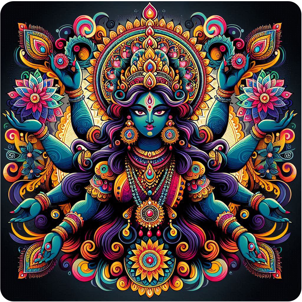 Hindu Goddess Kali mandala design waterproof vinyl sticker decal – many sizes