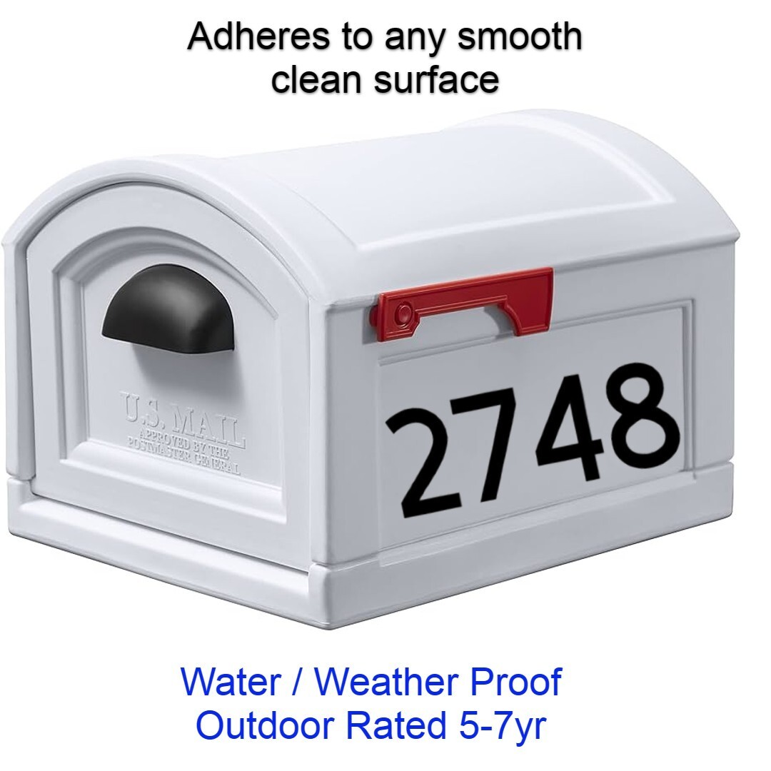 Mailbox Address locker Numbers Decal Vinyl Sticker Window Door Wall Sign Decals