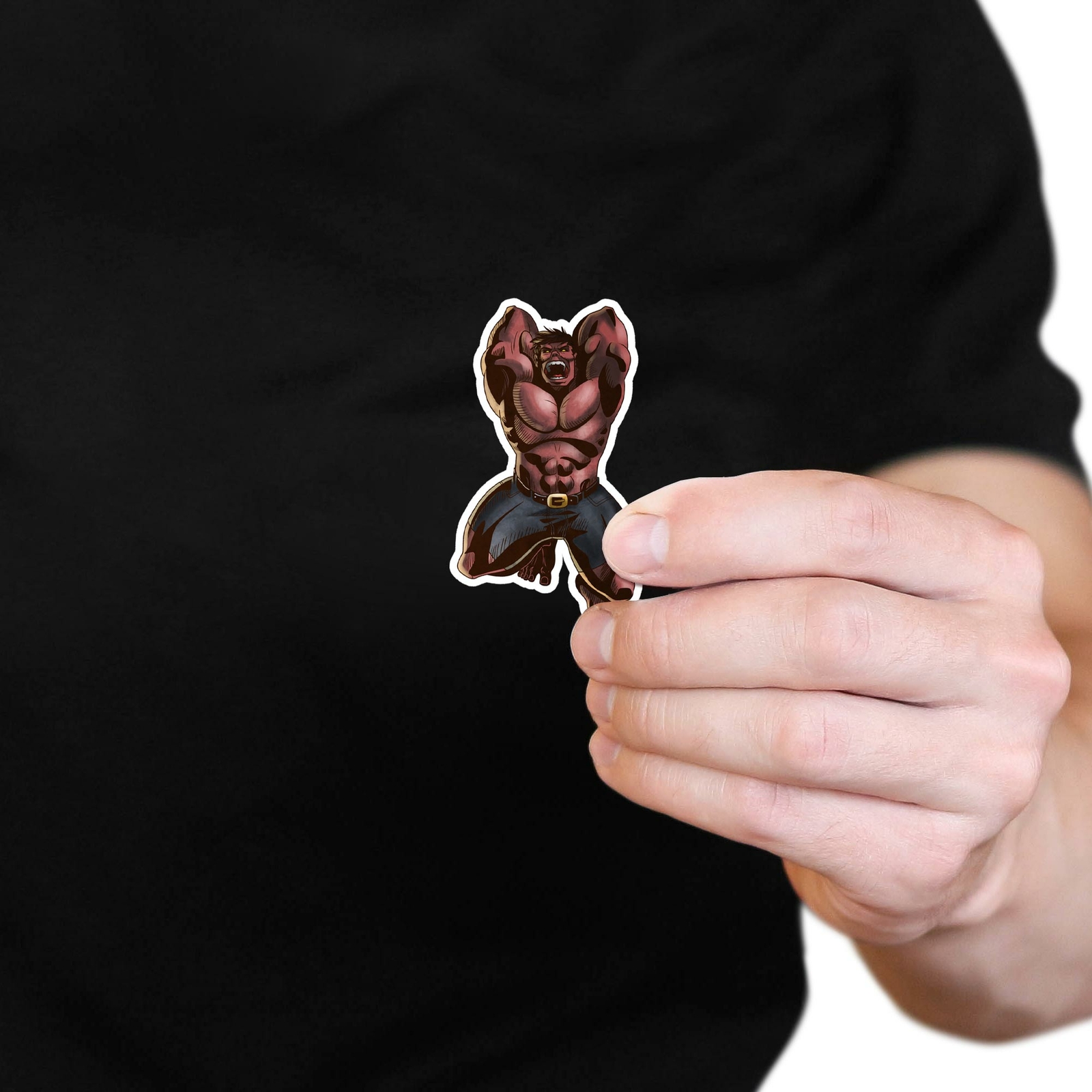 Red Hulk General Thunderbolt Ross Supervillain 3" Glossy Vinyl Sticker