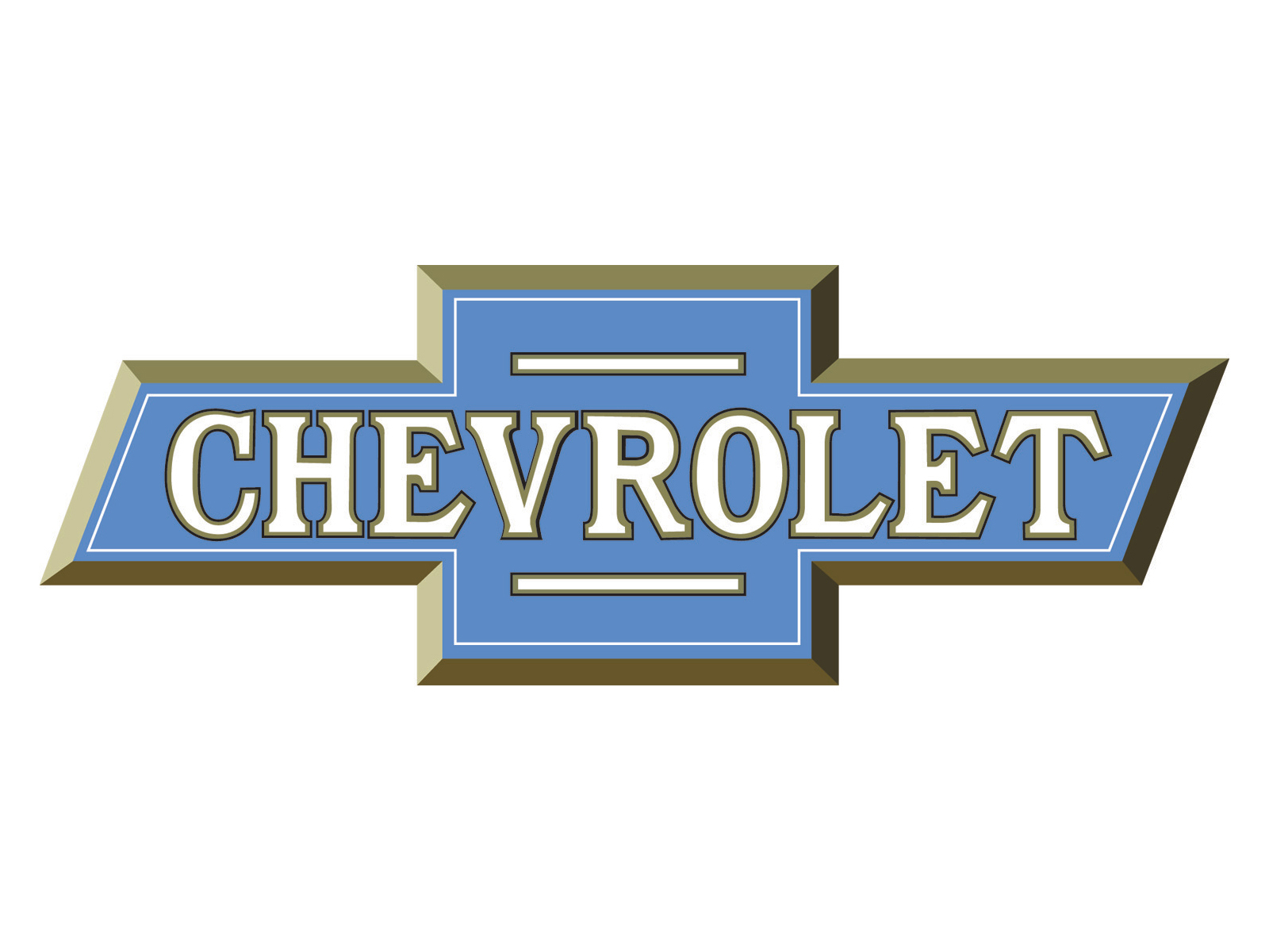 Classic Early Chevy Bowtie Blue 4ft Long Wall Graphic Man Cave Decor Decal Cling