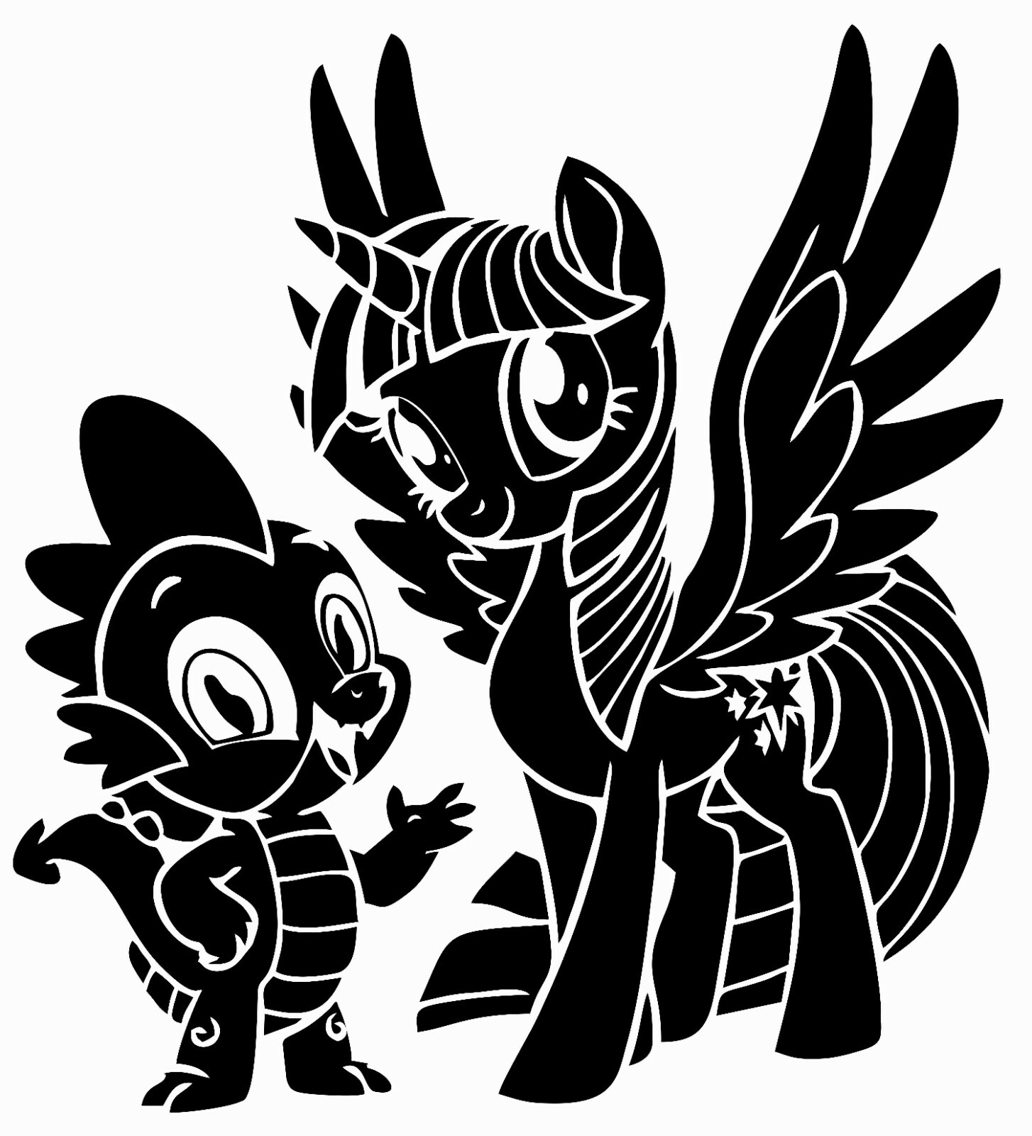 Spike & Twilight Sparkle Wall Decal My Little Pony Home Vinyl Decoration 20×22
