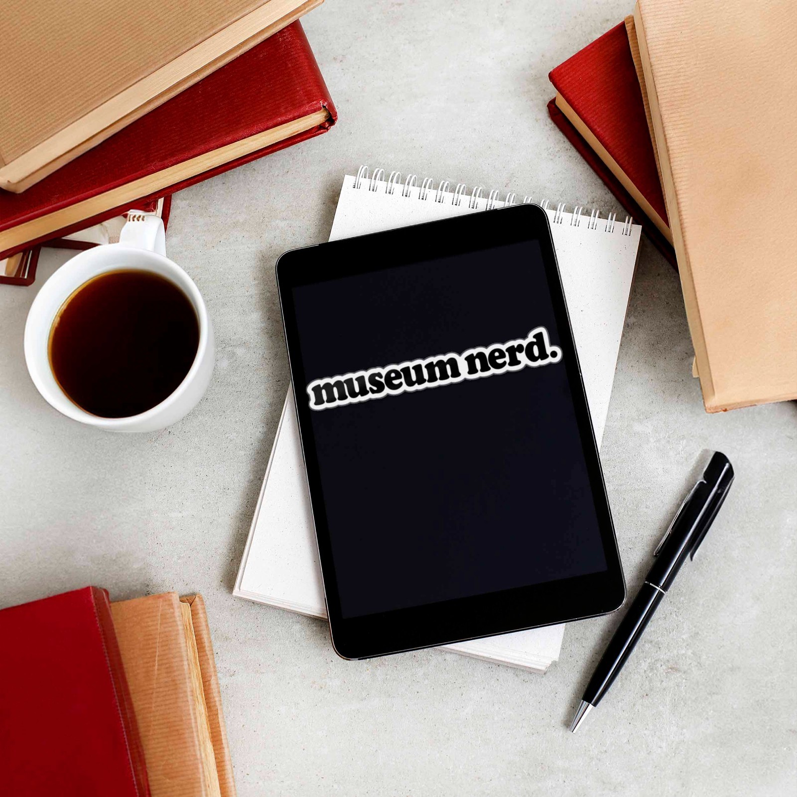 Museum Nerd Sticker – Cute Nerdy Decal for Laptop & Hydroflask Water Bottle