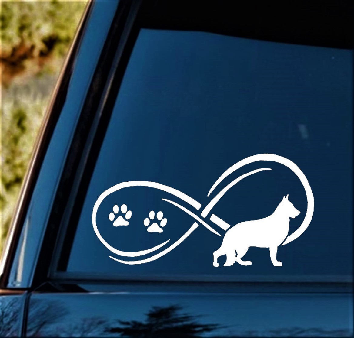German Shepherd Dog Infinity Decal Sticker for Car Laptop H1001