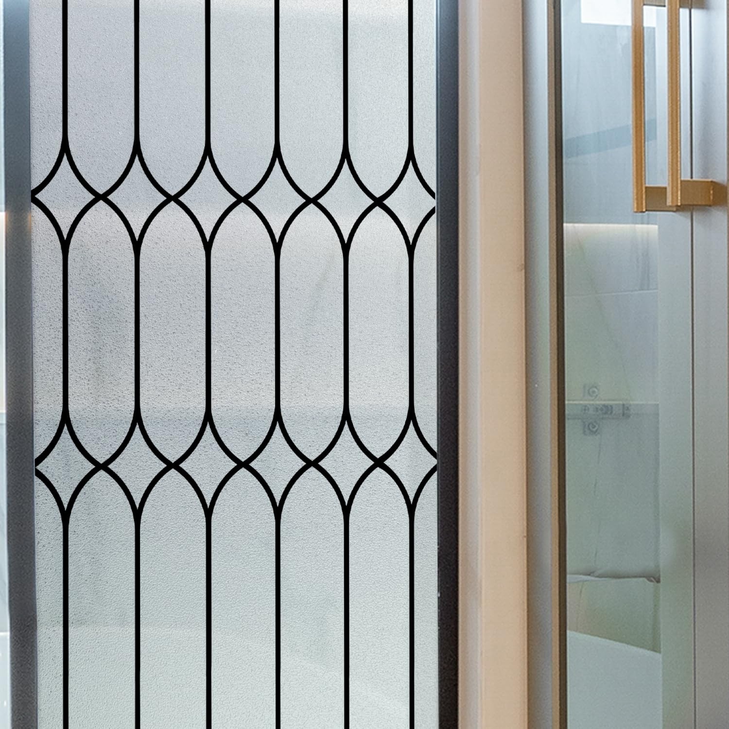 Window Privacy Film Stained Glass Frosted Glass, Static Cling Window Clings R…
