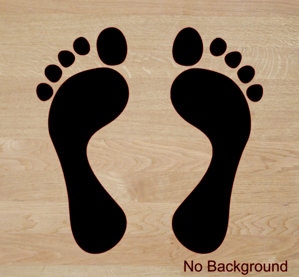 Foot Sticker PICK SIZE COLOR Vinyl Decal Footprint Tracks Prints Car Wall Window