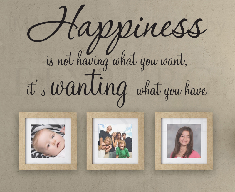 Wall Quote Decal Sticker Vinyl Art Lettering Adhesive Want What You Have I52