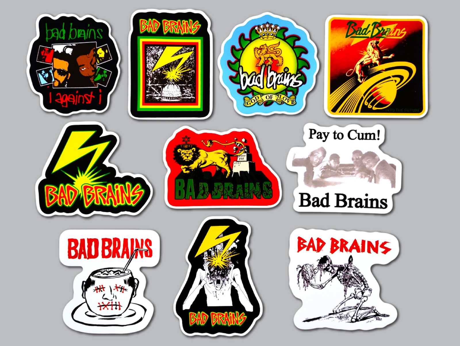 Bad Brain Vinyl Sticker Lot (10 Pack) reggae hardcore dc punk dri minor threat