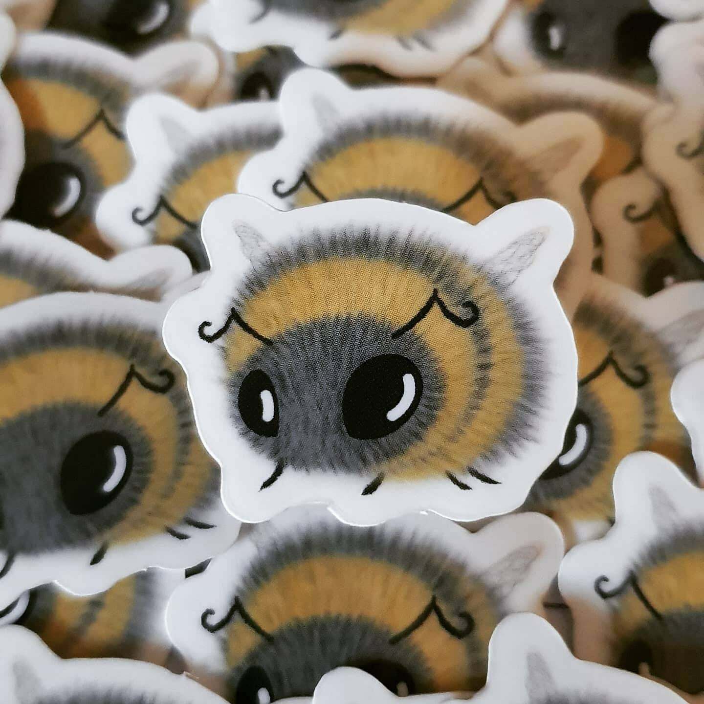 3 Inch Clear Bee Sticker. Bumble Bee. Honey Bee Sticker. UV indoor and outdoor S