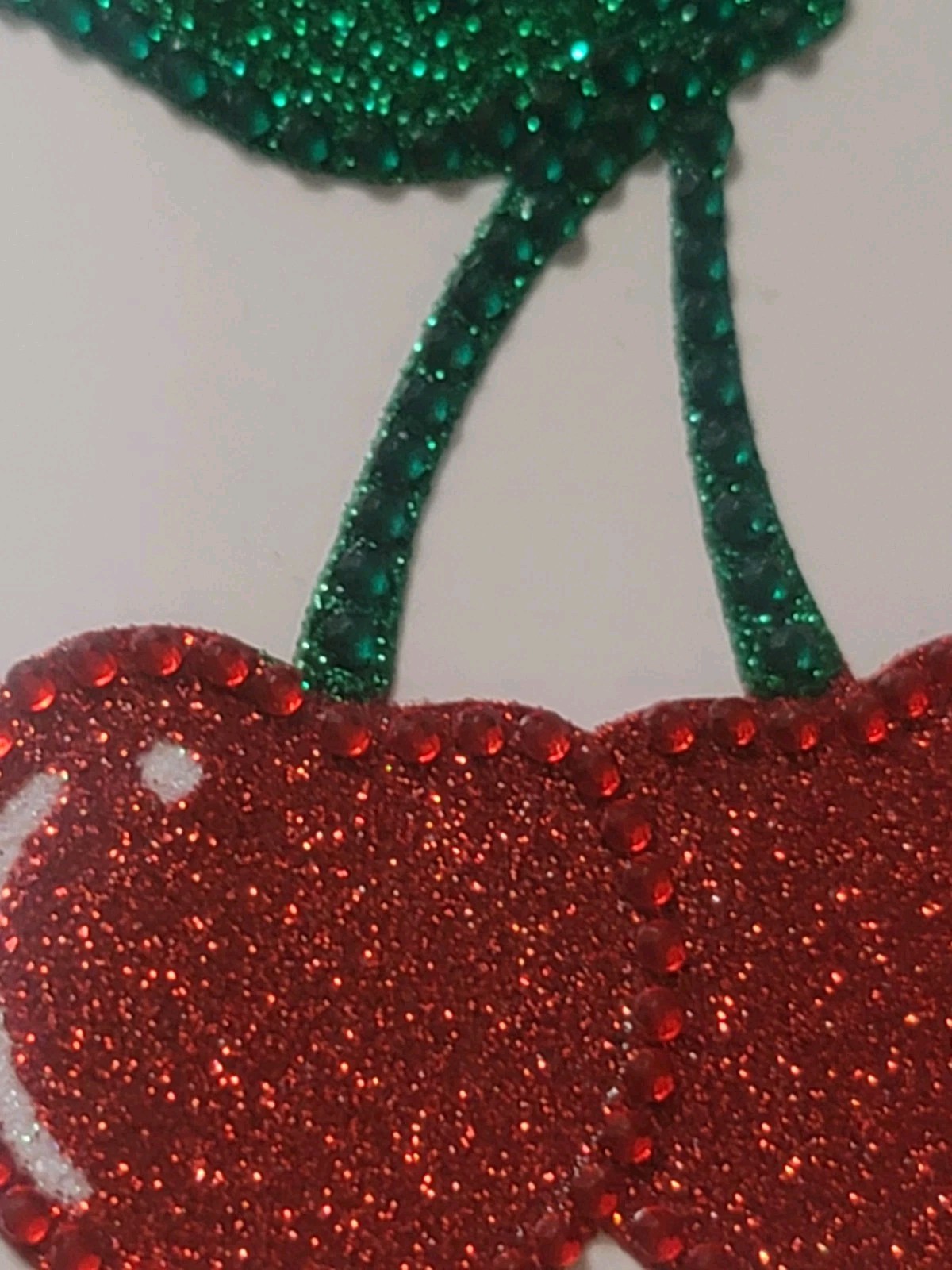 CHERRY STICKER "GEMS CHERRY" 2 X 2 1/8" SPARKLE