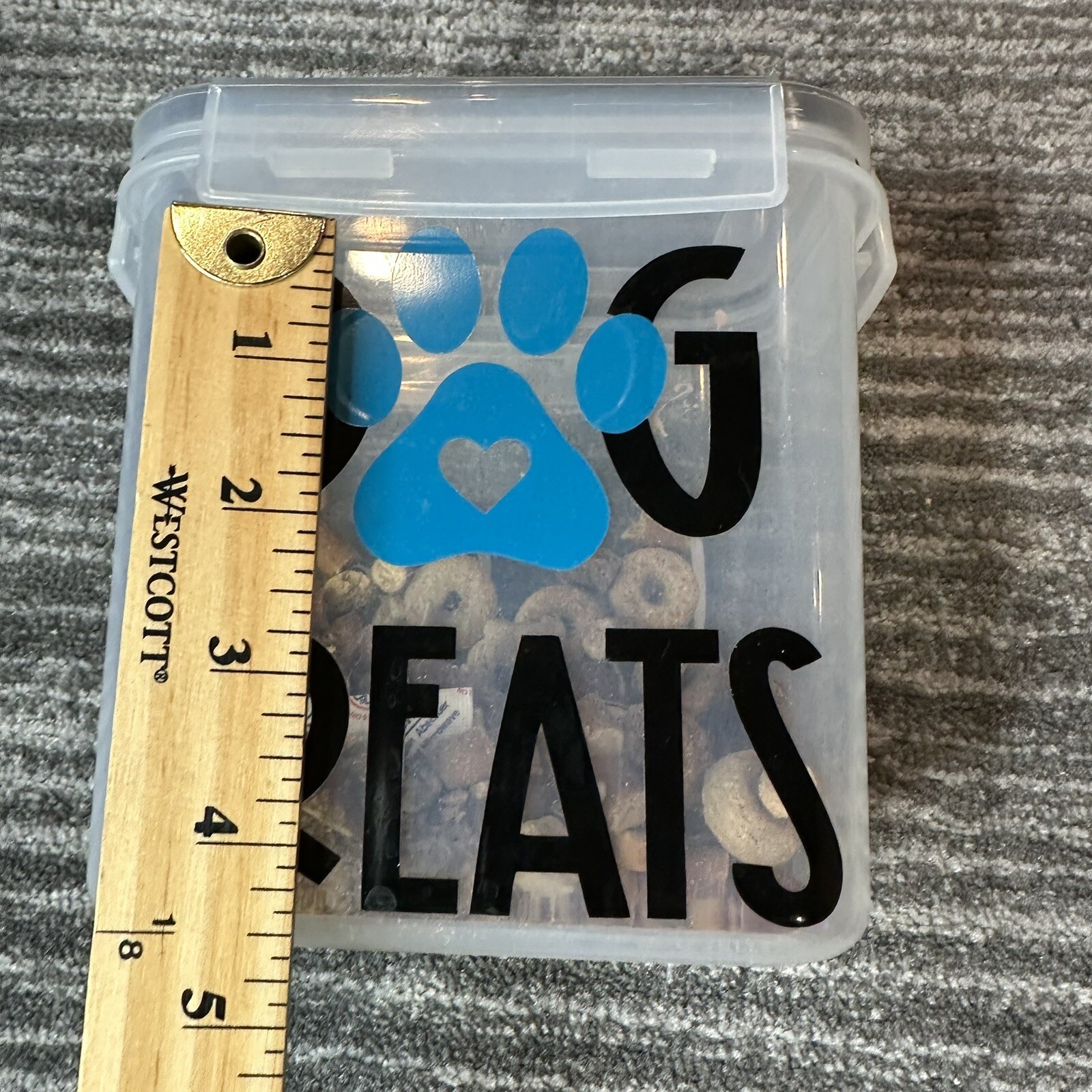 Pet Organization Labels Vinyl Stickers Dog Treats With Paw Heart Container Decal