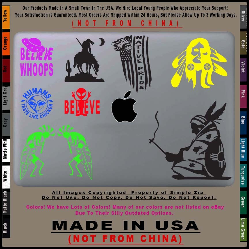Zia Medicine Man Pipe Native American Hopi Lumbee Pueblo Navajo Sticker Decal