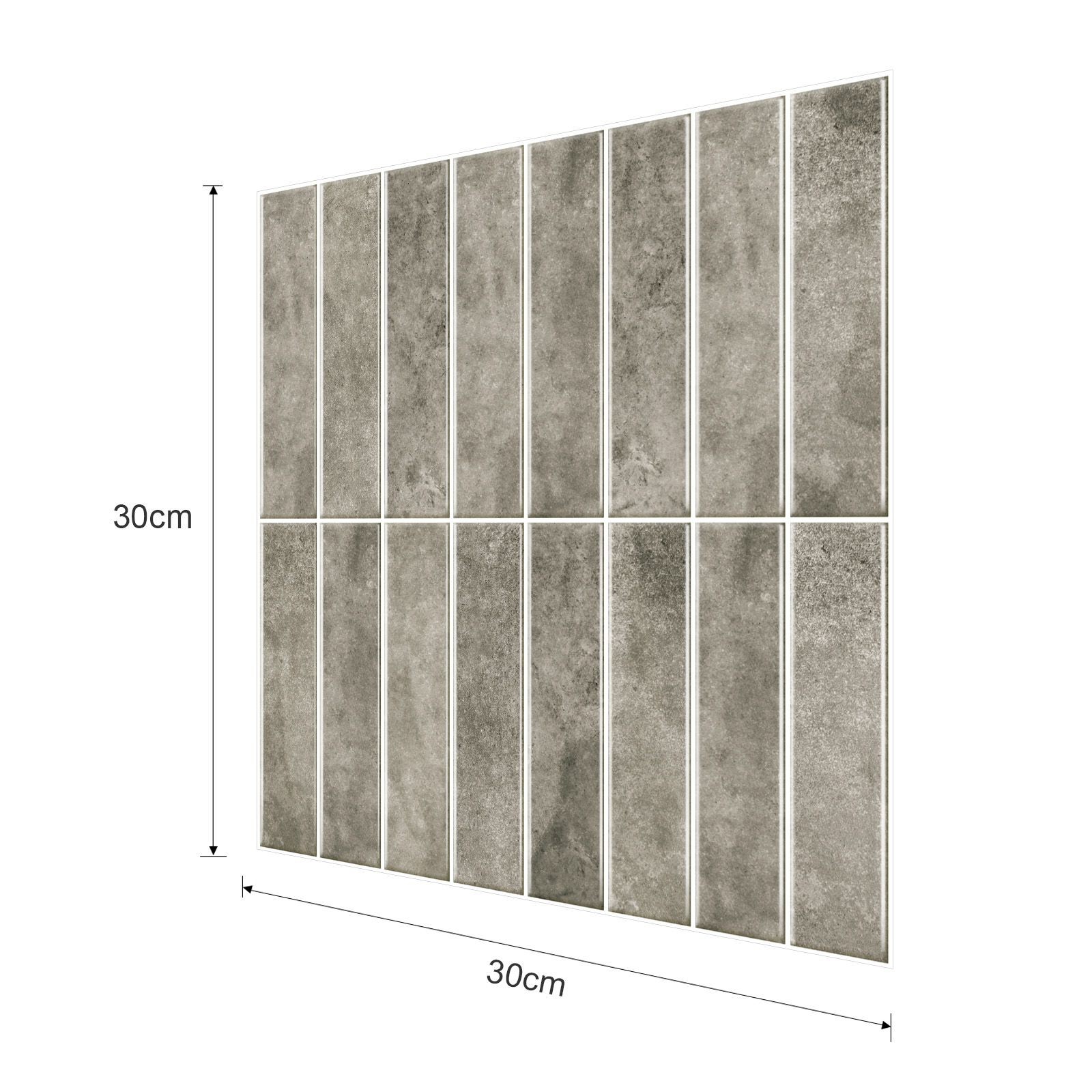 10 Pcs Peel and Stick Wall Tiles 12×12" Vintage Subway for Kitchen Bathroom NEW