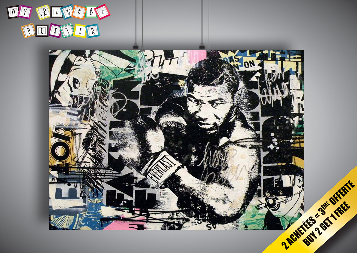 Poster BANKSY MIKE TYSON STREET ART GRAFFITI Wall Art