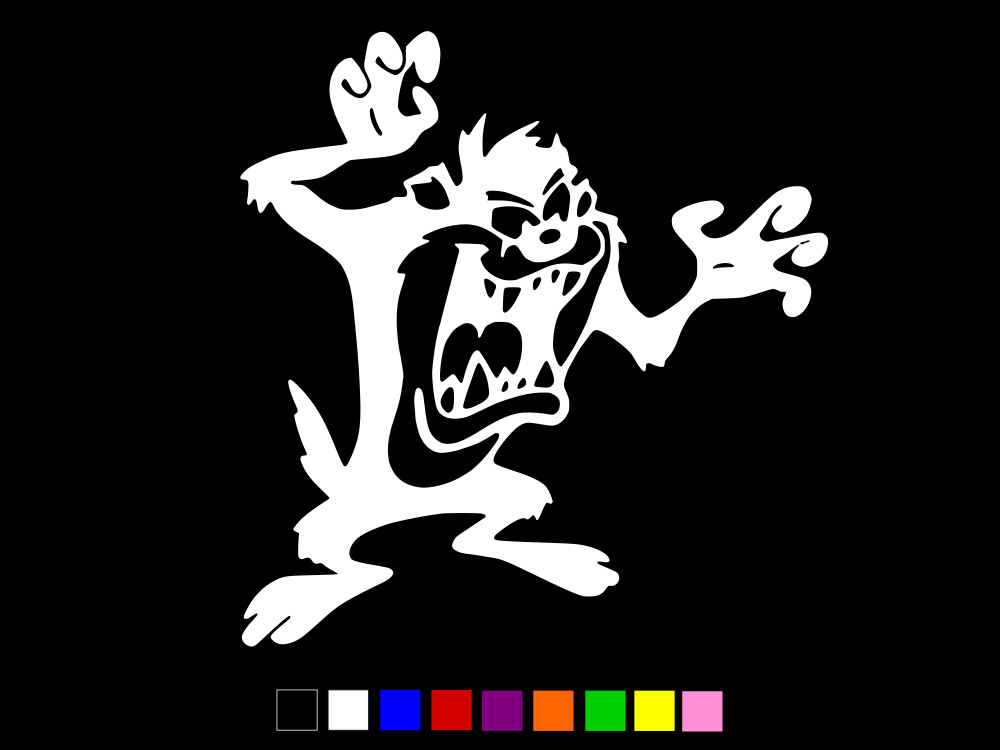 TAZ Looney Tunes Tasmanian Devil Vinyl Decal Car Wall Truck CHOOSE SIZE COLOR