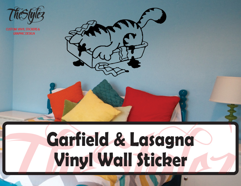 Garfield & Lasagna Custom Wall Vinyl Sticker