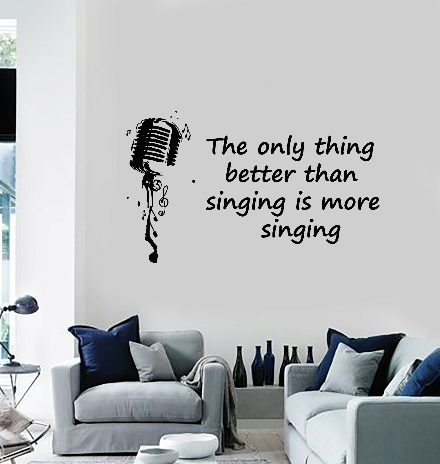 Vinyl Wall Decal Singing Quote Singer Karaoke Music Musical Stickers (ig5614)