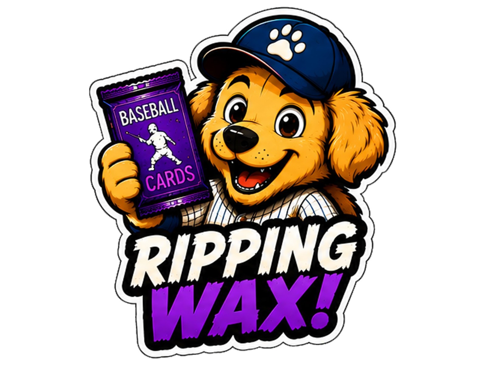 Pack Dog Decal Sticker Trading Card Pack Opening Sticker Car Window Bottle