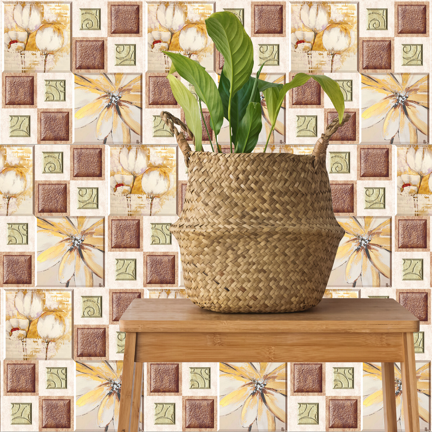 12"x12" 10Pcs 3D Wall Sticker Tile Brick Panel Self-adhesive Wall Waterproof PVC