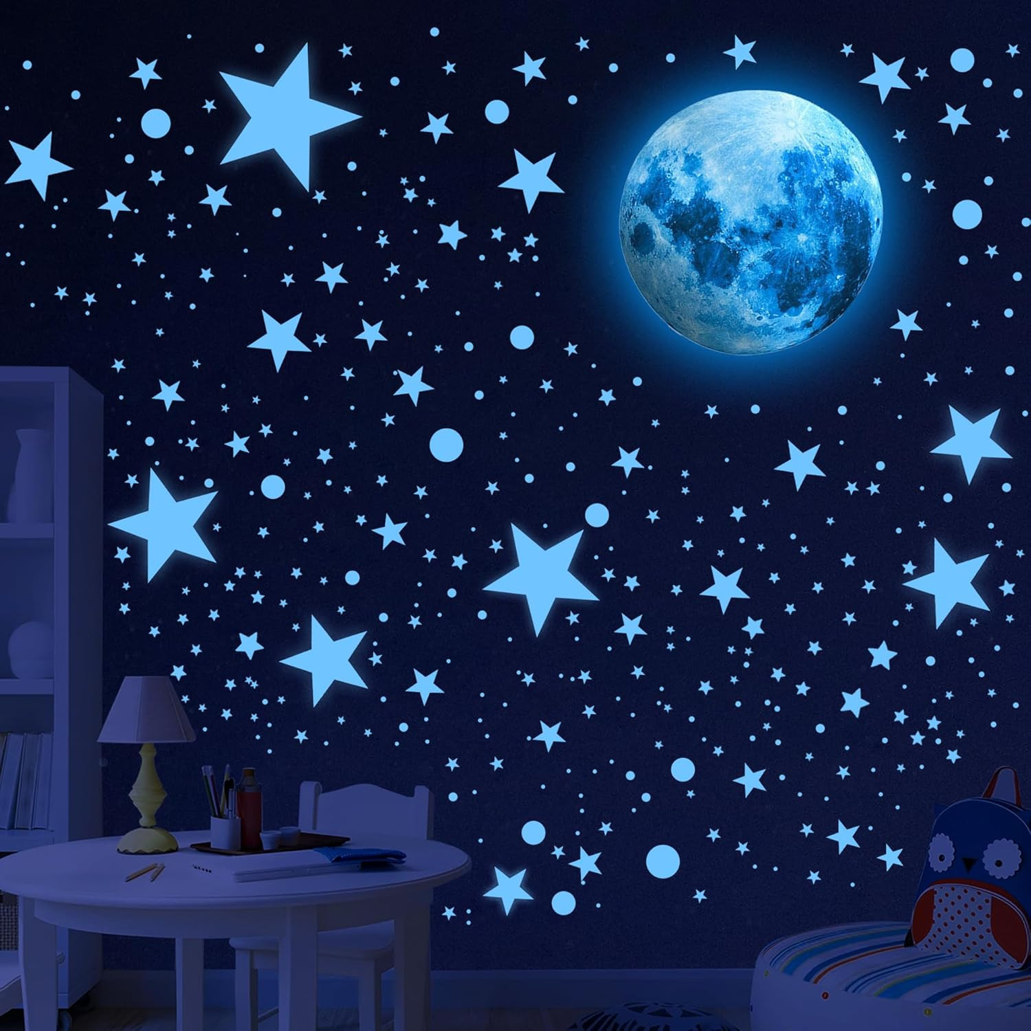 Glow in The Dark Stars Ceiling Stars Glow in The Dark Moon and Star Space Galaxy