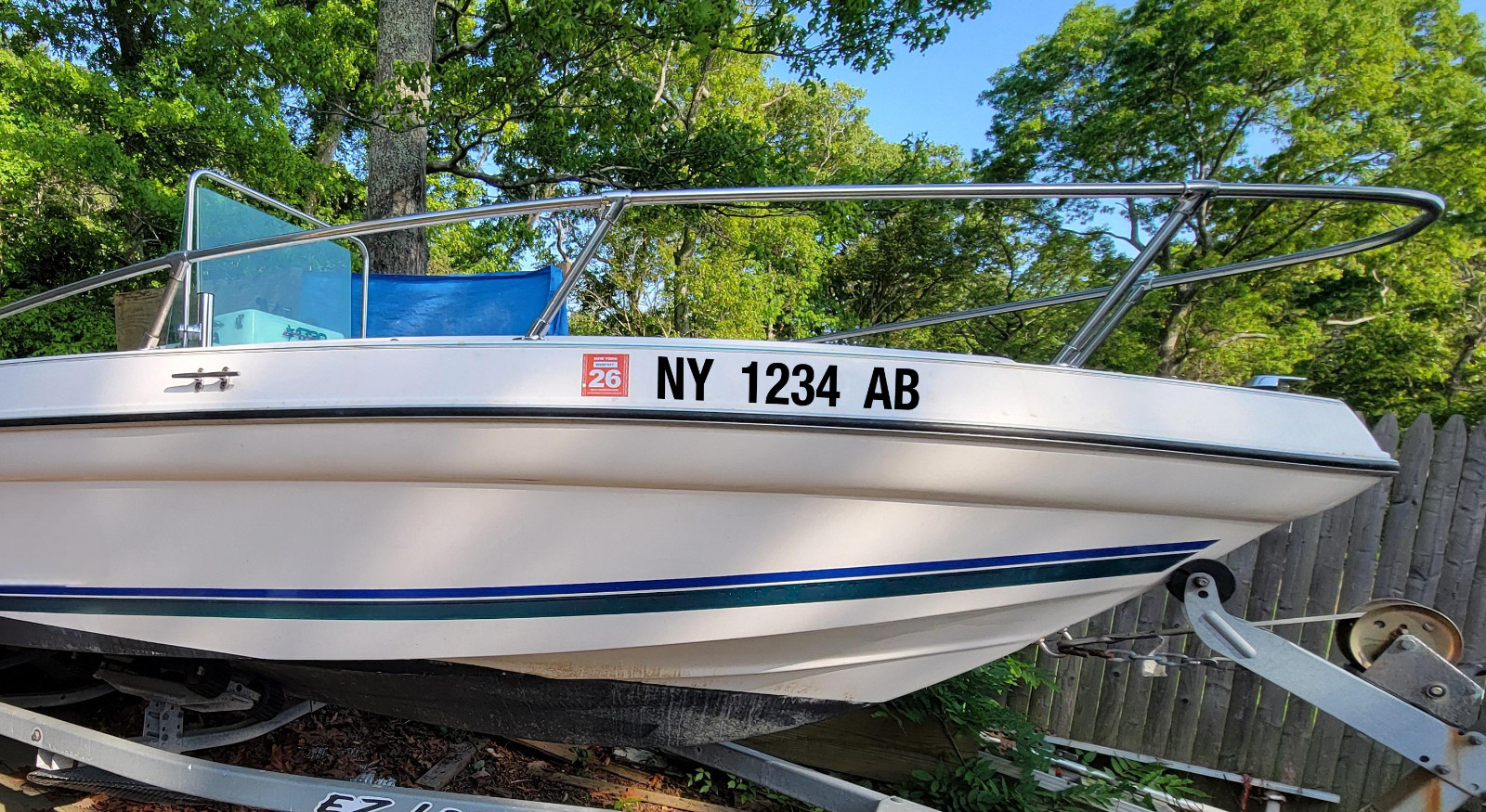 Custom Boat Registration Numbers Vinyl Decal Set – 3.1" USCG & State Compliant