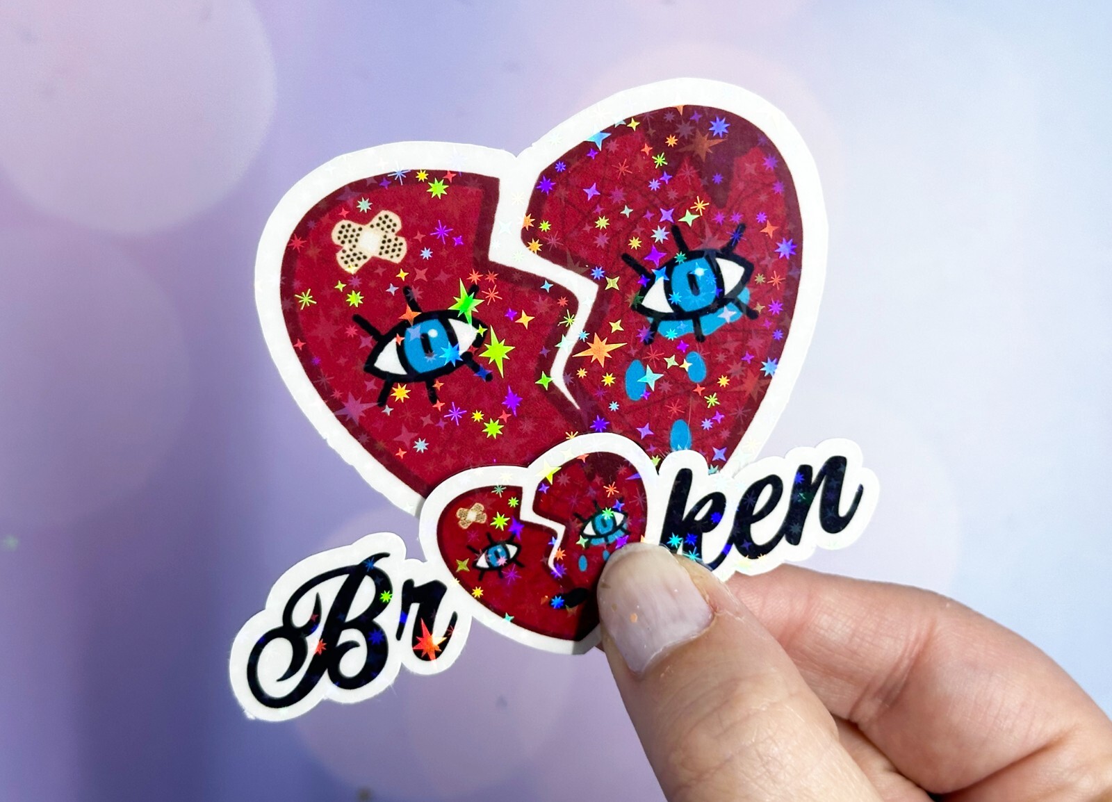 Heart Stickers Water Bottle Laptop Phone Journal Set of 2