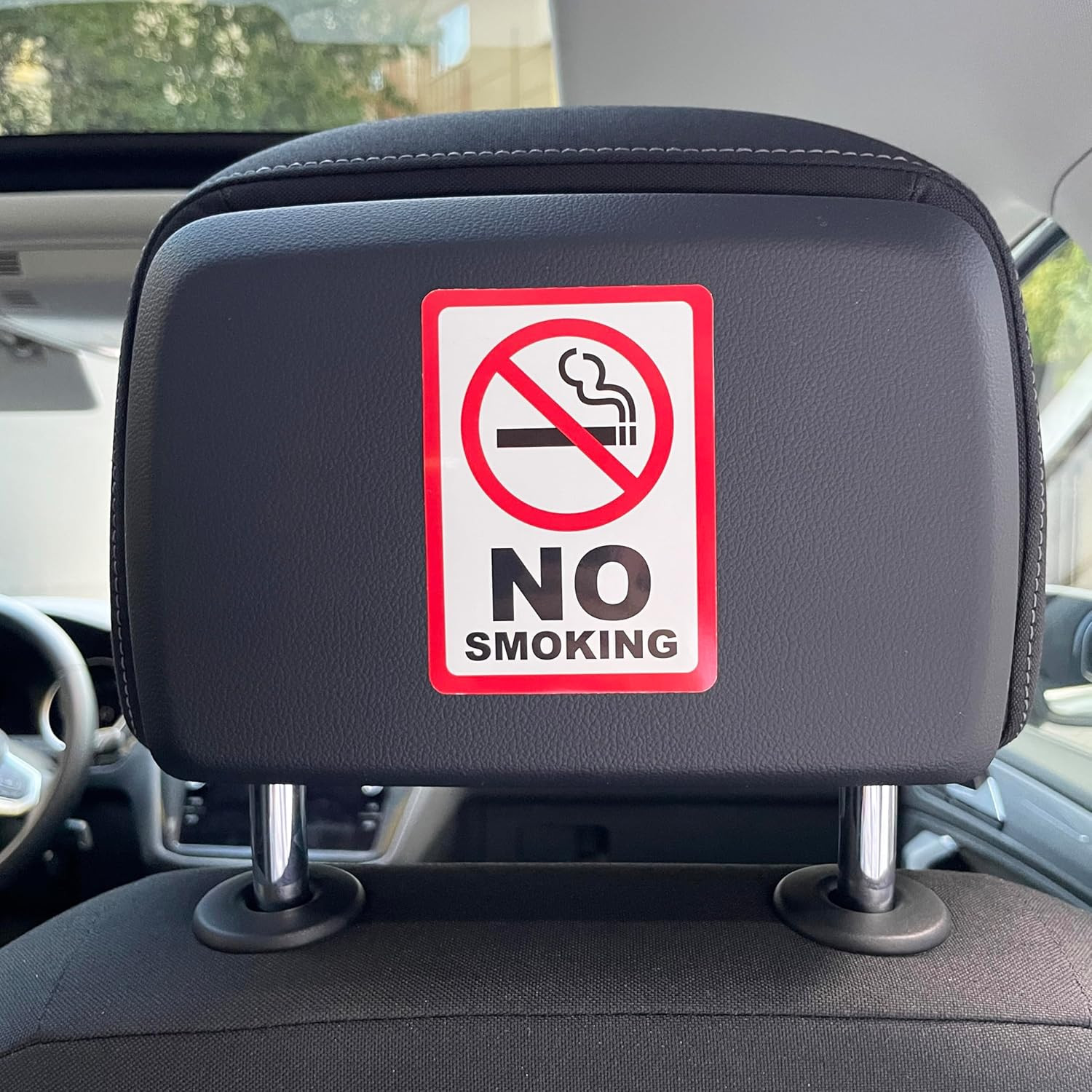 6-Pack Double Sided 3.5"X2.5" No Smoking Stickers-Double Sided Vinyl Decal, UV P