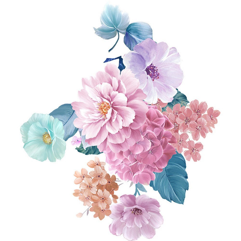 Wall Sticker Home Decoration Accessories Easy To Install Flower Shape PVC