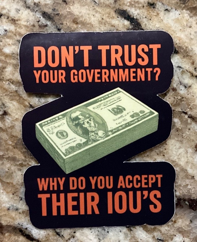 Libertarian Sticker Pack Defund Government Politicians Money Gold Custom 2026