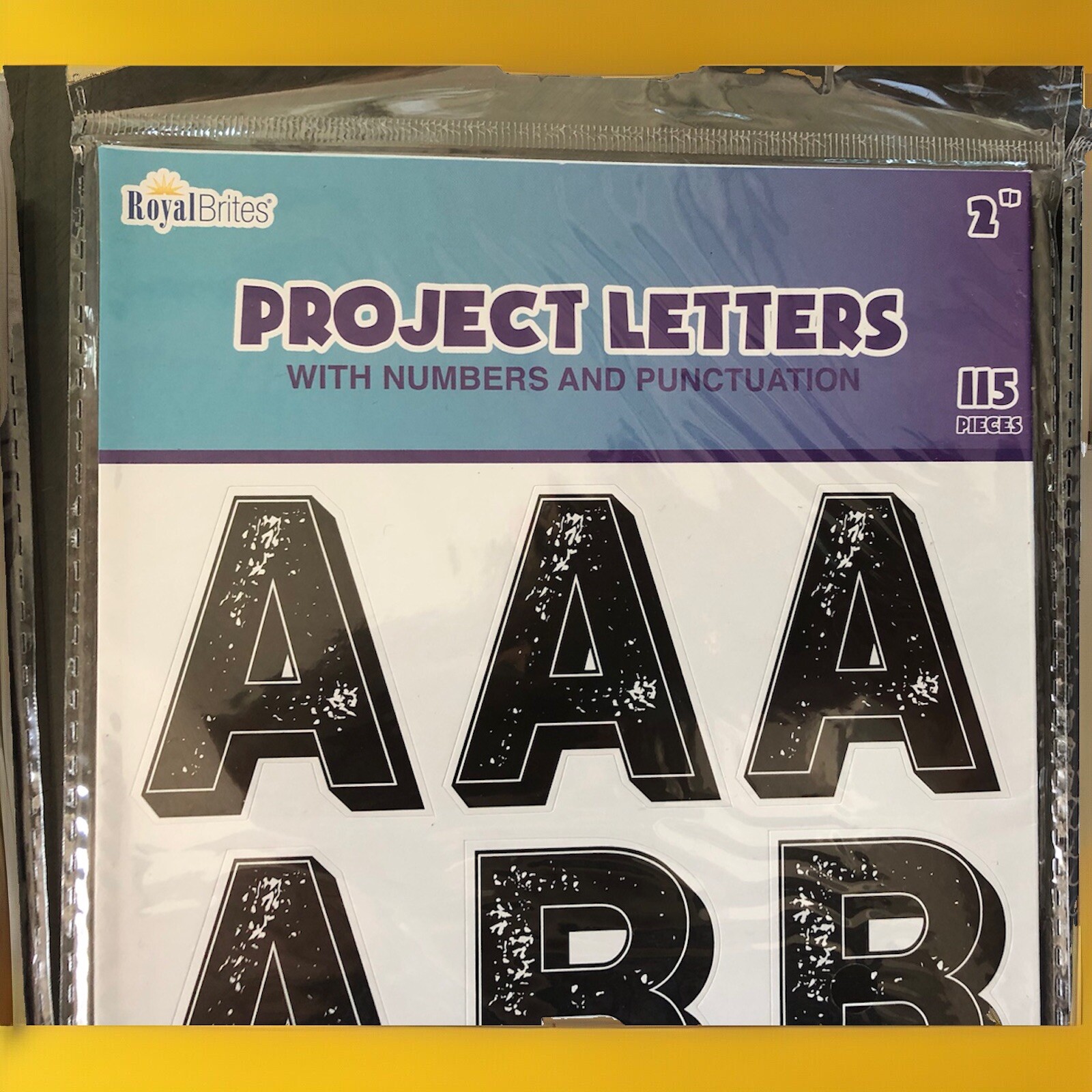 Lot Of 3 Pack Royal Brites Project Letters 2" With Number & Punctuation ( Black)