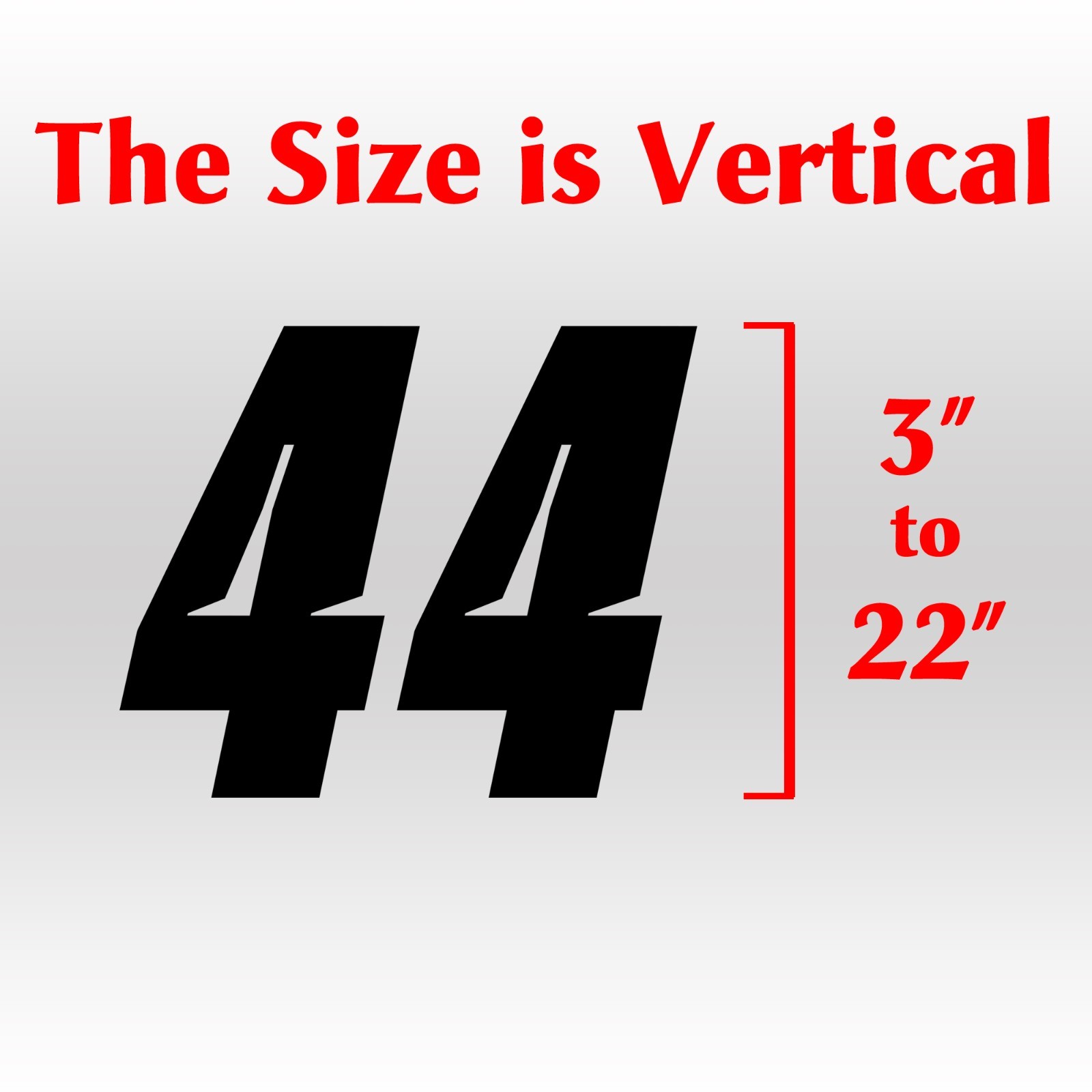 Racing Numbers 2 pack die-cut decal door custom number rally dirt bike or Car