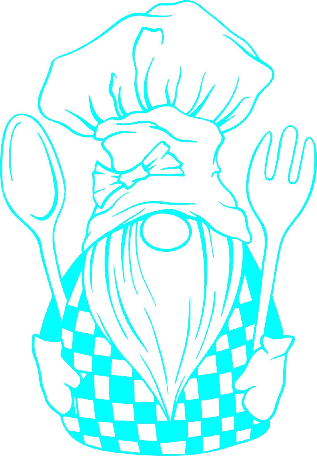 Gnome for the Kitchen 5" h X 3.5" w in your choice of color