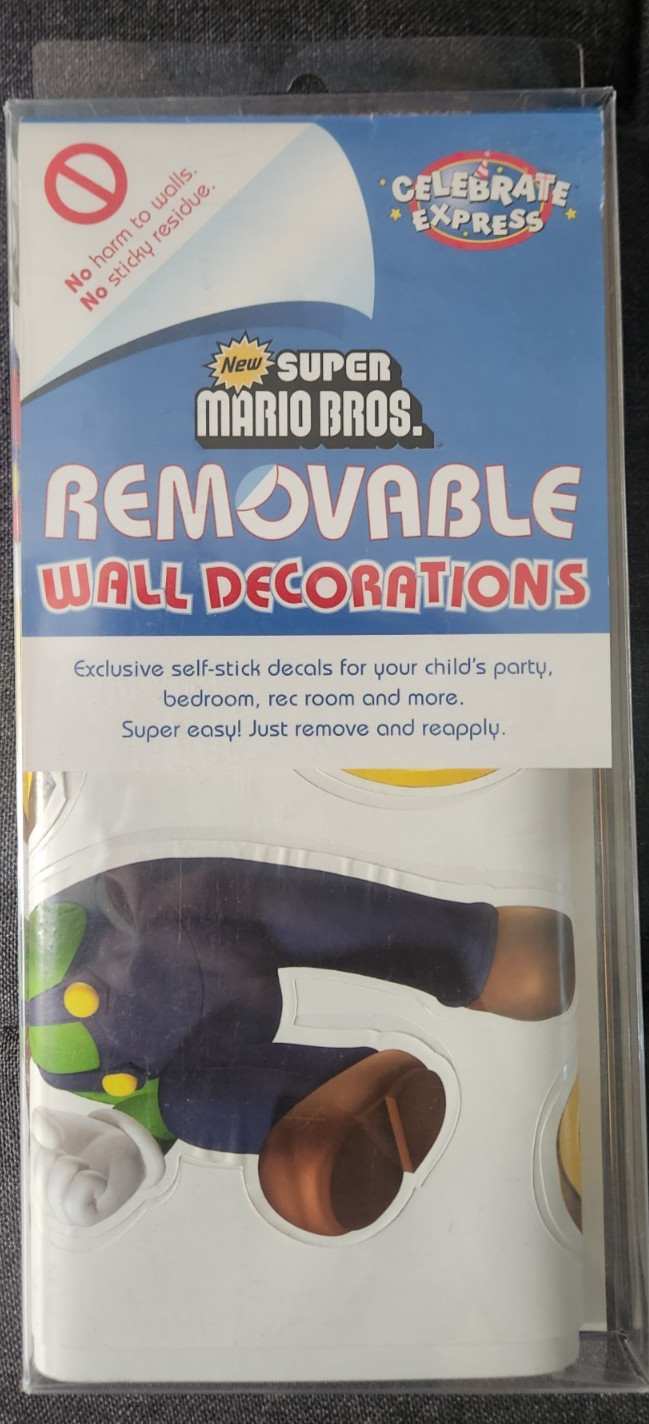 Super Mario Bros Removable Wall Stickers Decal Game Room Decals