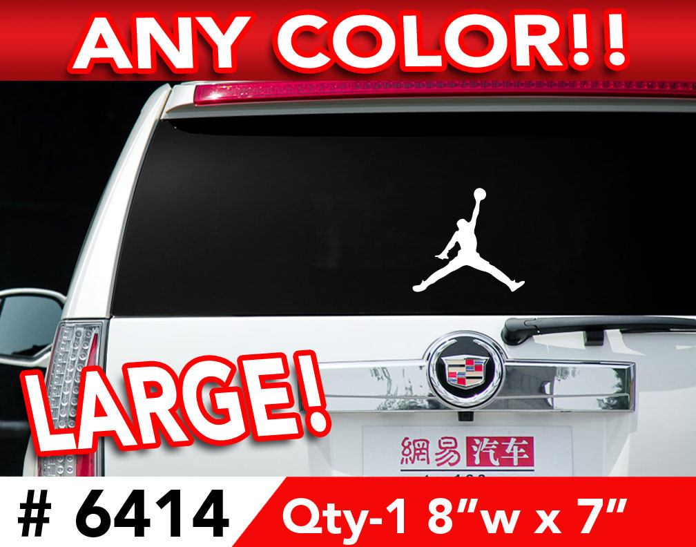 JORDAN WALL / CAR DECAL STICKER 8"x 7" in Any 1 Color