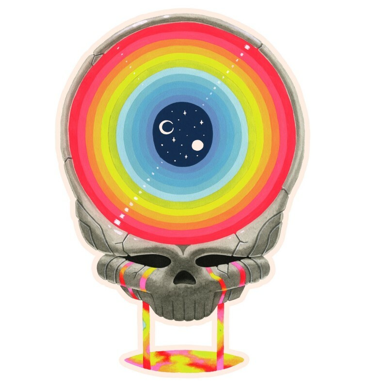 The Grateful Dead Stealie Flow Steal Your Face Vinyl Sticker Car Truck Van SUV