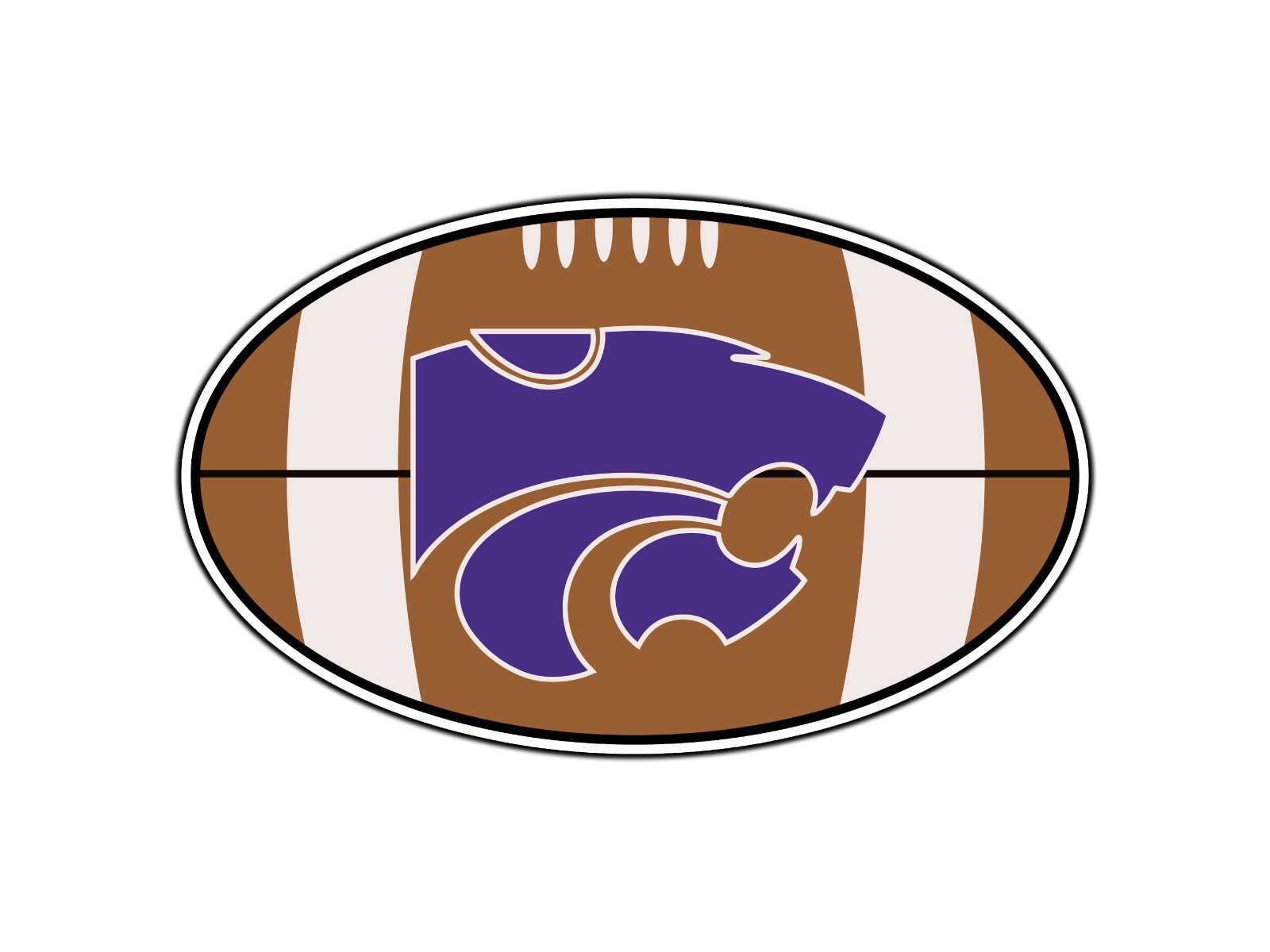 Kansas State Wildcats Football #1 College Sticker Waterproof Vinyl Decal Die-Cut