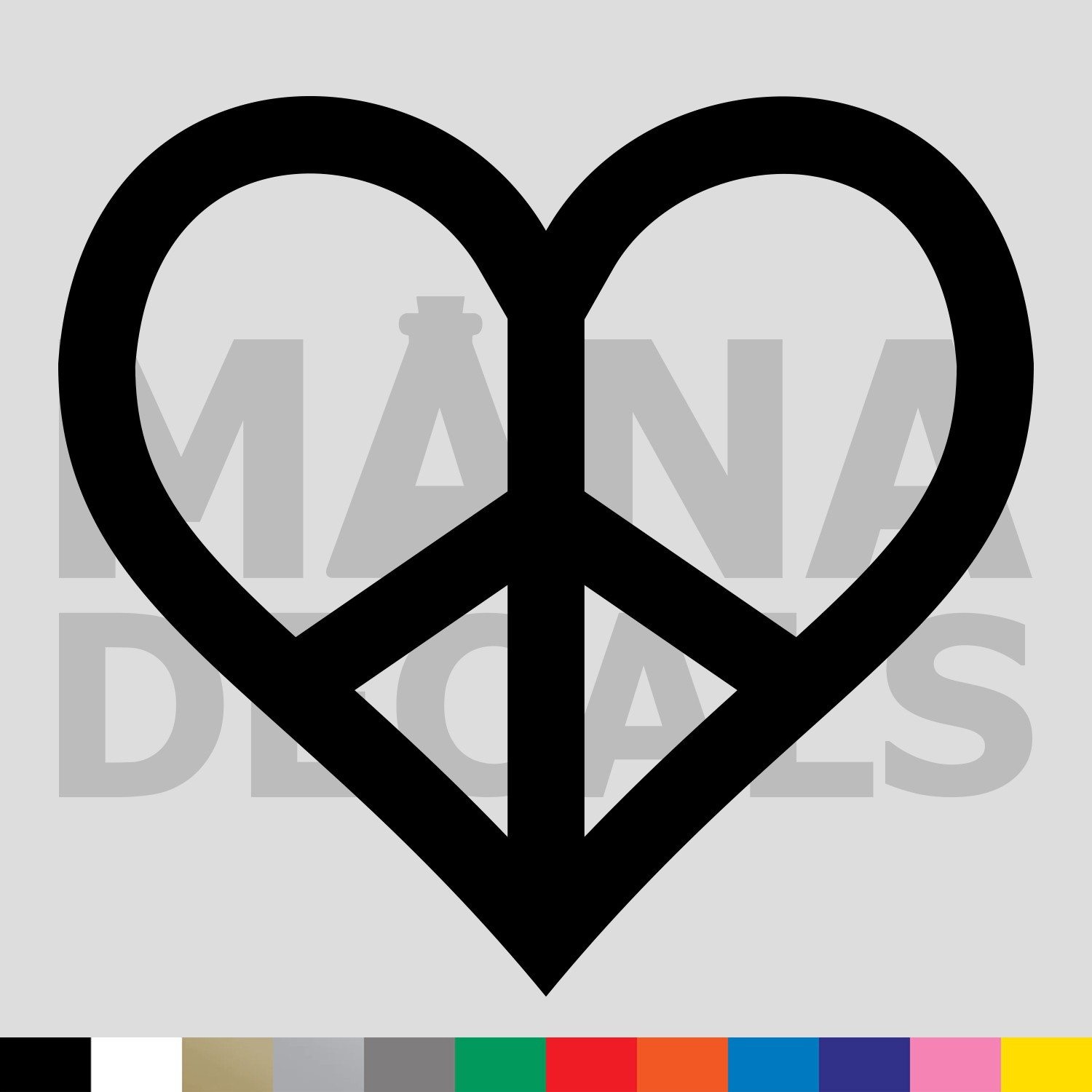 Peace Heart Vinyl Die Cut Decal Sticker – Love Hippie