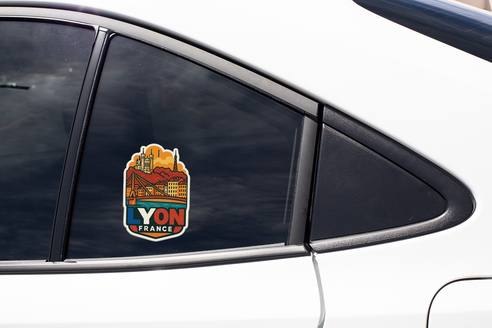 Lyon France Sticker Decal Vinyl Die-Cut City Skyline Landmark Design